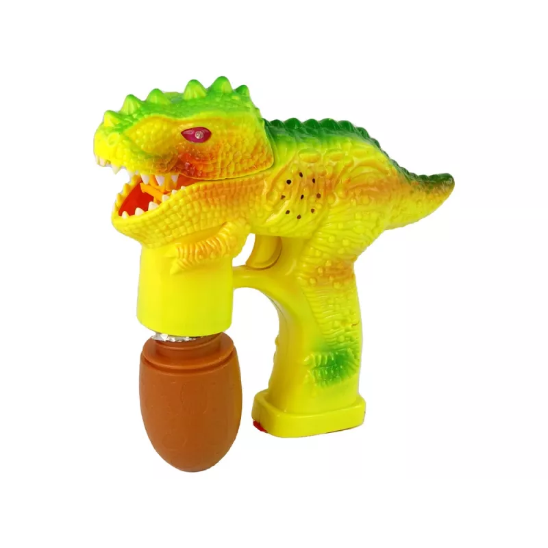 LEAN TOYS Bublifuk dinosaurus tekutina do bublín vajíčko žlté