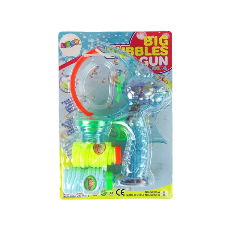 LEAN TOYS Bublifuková pištoľ 24cm svetlo a zvuk