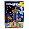LEAN TOYS Space Track stavebné kocky 153 dielov - 3D farebná guľôčková dráha so tunelmi a loptičkami