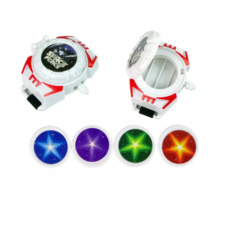 LEAN TOYS Space Warrior súprava laserová zbraň svetelný meč putá vrhací disk