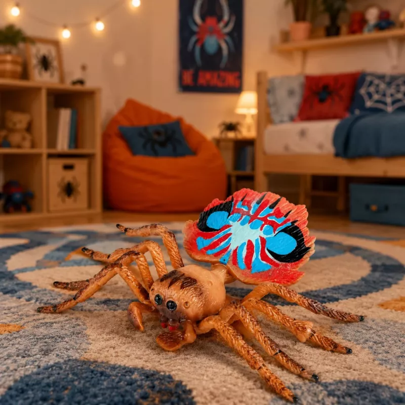 LEAN TOYS pavúk tarantula gumená figúrka naťahovacia realistická 12 cm