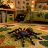 LEAN TOYS pavúk tarantula gumená figúrka naťahovacia realistická čierna 10 cm