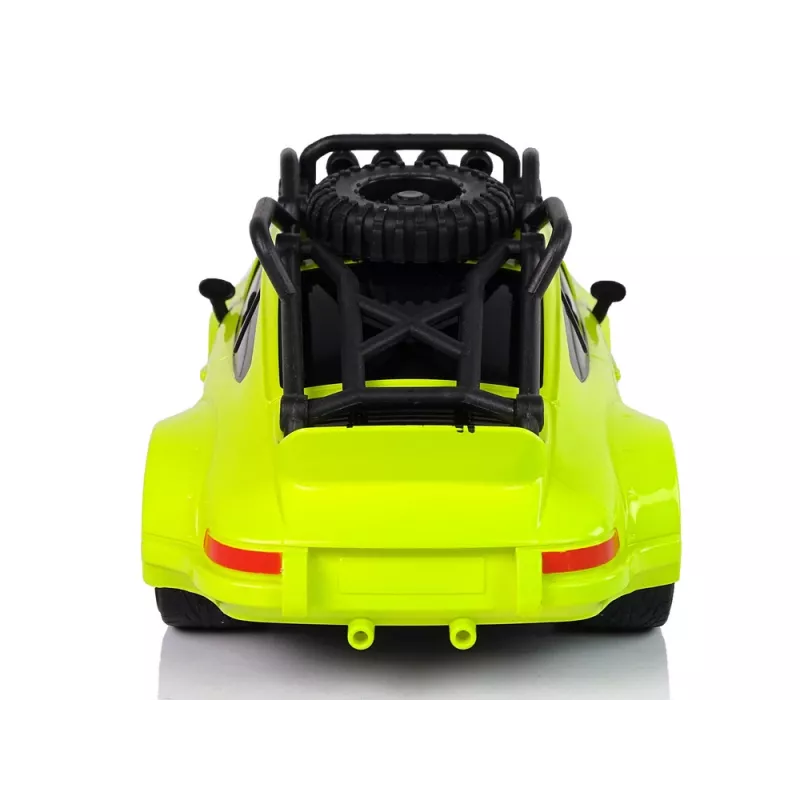 LEAN TOYS Športové auto 1:18 zelené rezervné koleso pilot