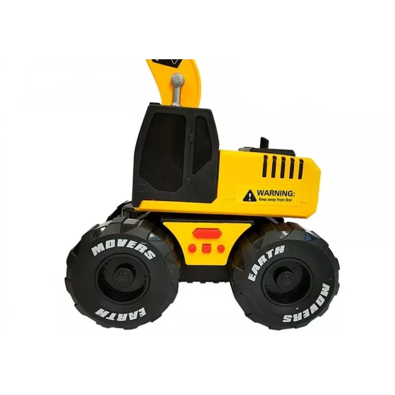 LEAN TOYS Pružinový pohon bager zvuky a svetlá