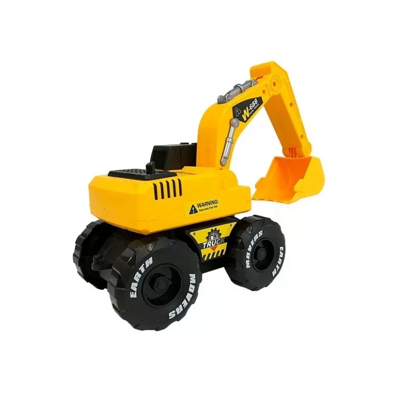 LEAN TOYS Pružinový pohon bager zvuky a svetlá