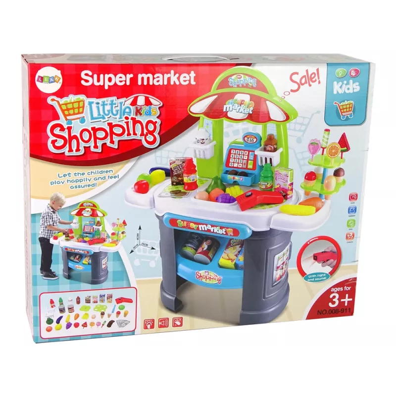LEAN TOYS Sada supermarket so skenerom pre deti