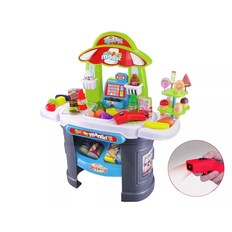 LEAN TOYS Sada supermarket so skenerom pre deti