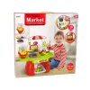 LEAN TOYS Sada supermarket s nákupným košíkom, váhou a potravinami