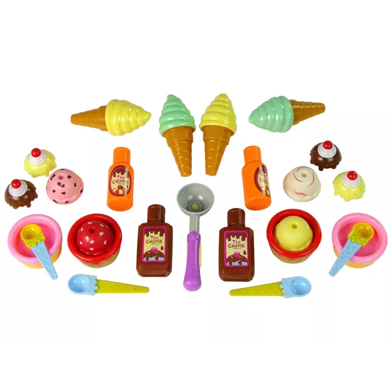 LEAN TOYS sada sladkých dobrôt zmrzlina cupcakes omáčky lyžičky