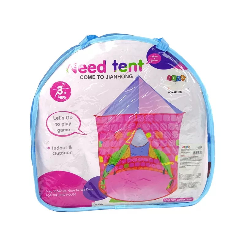 LEAN TOYS Stanový palác princeznovský hrad základ pre deti ružová