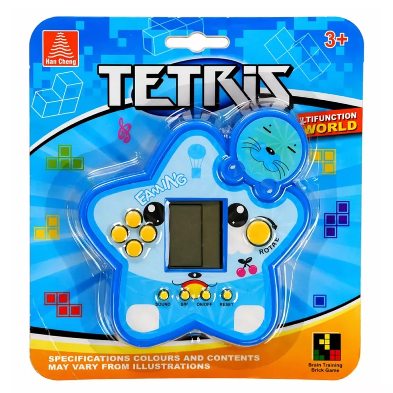 LEAN TOYS Tetris Star Elektronická hra - modrá