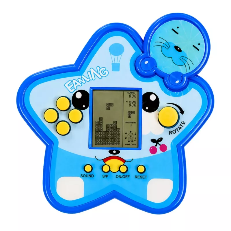 LEAN TOYS Tetris Star Elektronická hra - modrá