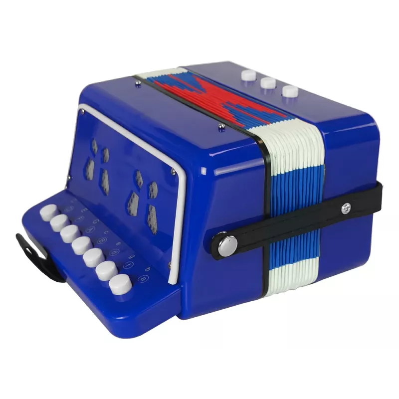 LEAN TOYS hračkárske akordeón pre malých hudobníkov, modrý (model 9423)