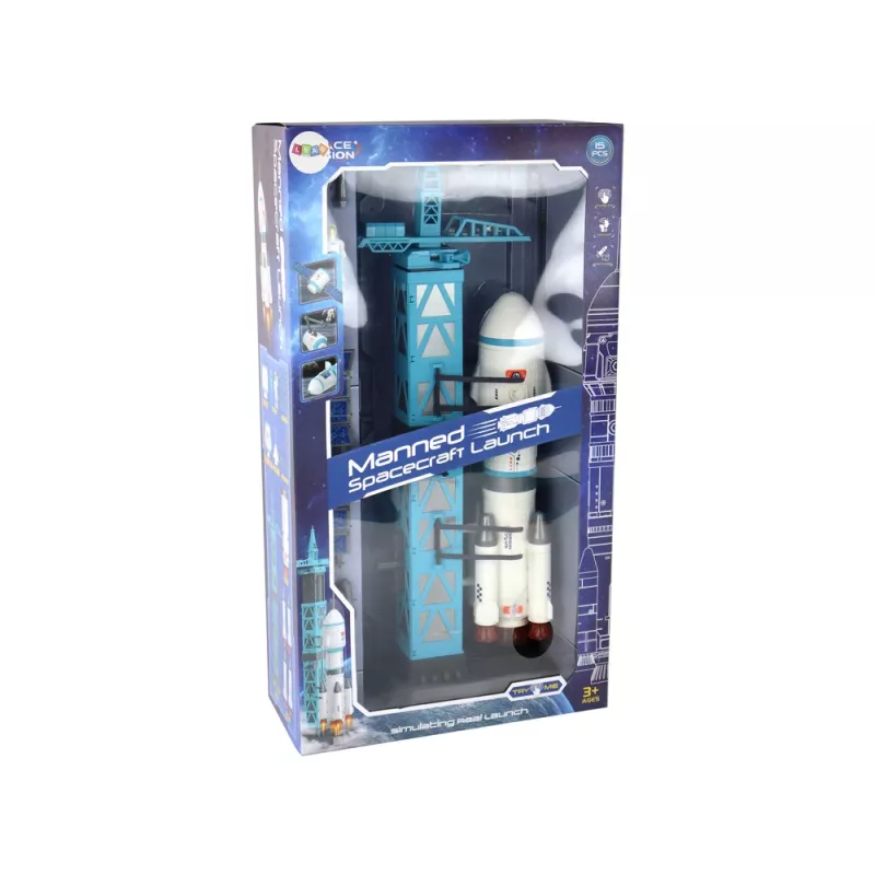 LEAN TOYS hračka vesmírna misia raketa astronauti odpaľovacia rampa 15 prvkov