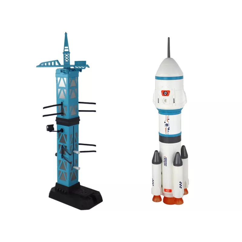 LEAN TOYS hračka vesmírna misia raketa astronauti odpaľovacia rampa 15 prvkov