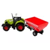 LEAN TOYS Traktor farma odnímateľný náves na obilie zvuk zelený