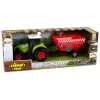 LEAN TOYS Traktor farma odnímateľný náves na obilie zvuk zelený