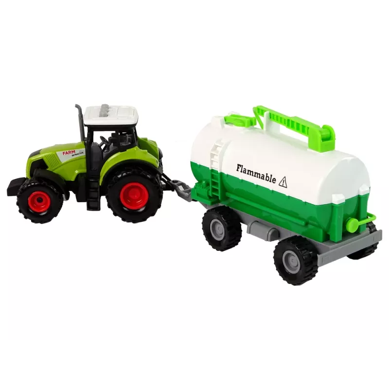 LEAN TOYS Traktor pre deti s cisternovým návesom farma