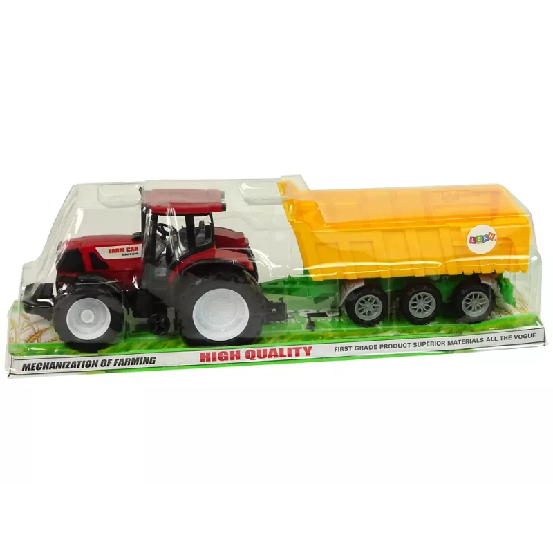 LEAN TOYS traktor červená sklápačka žltý traktor 50 cm
