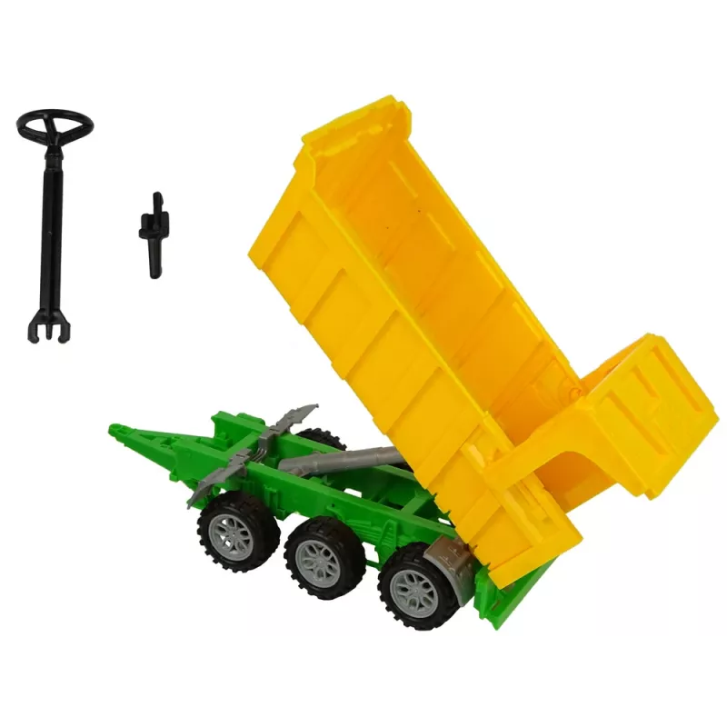 LEAN TOYS traktor červená sklápačka žltý traktor 50 cm