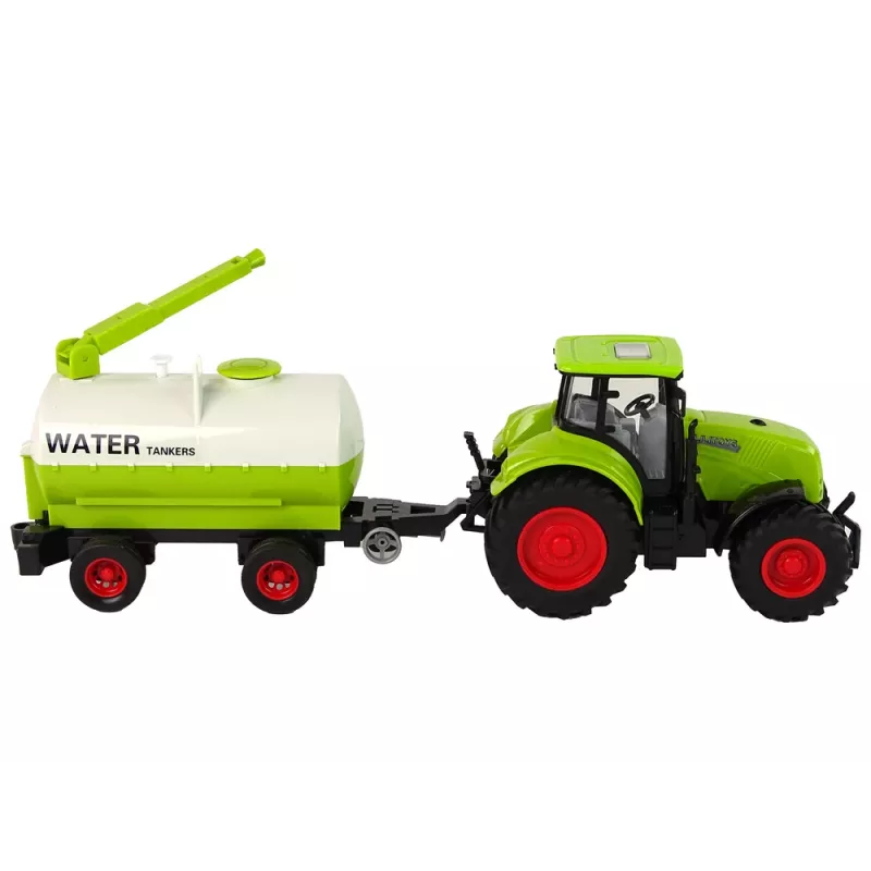 LEAN TOYS Traktor s veľkým prívesom Green Farm