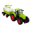 LEAN TOYS Traktor s veľkým prívesom Green Farm