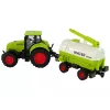 LEAN TOYS Traktor s veľkým prívesom Green Farm
