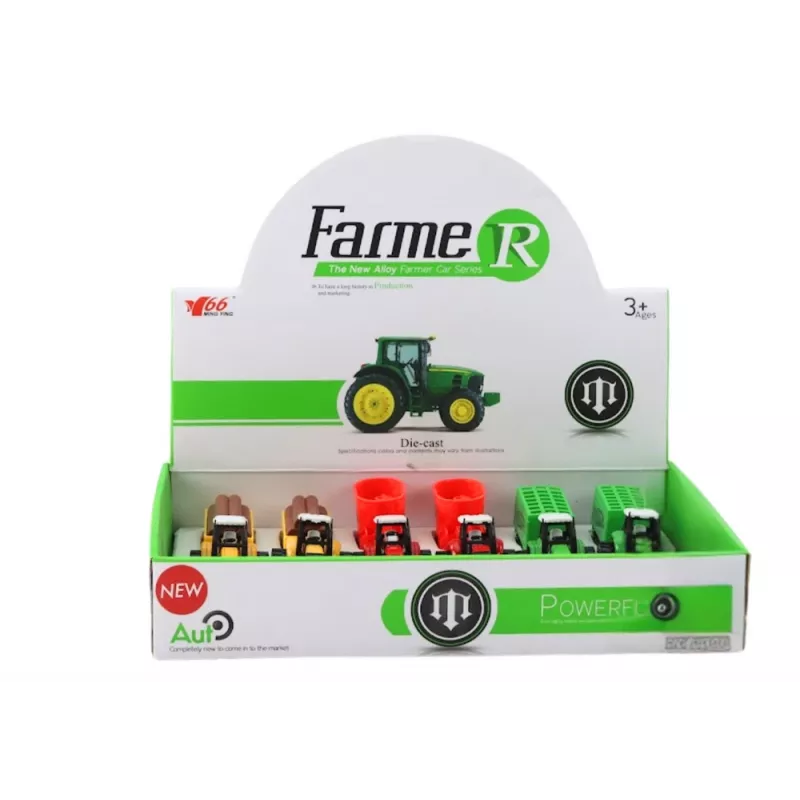 LEAN TOYS Traktor s prívesom, bager, buldozér, poľnohospodársky stroj, 3 farby