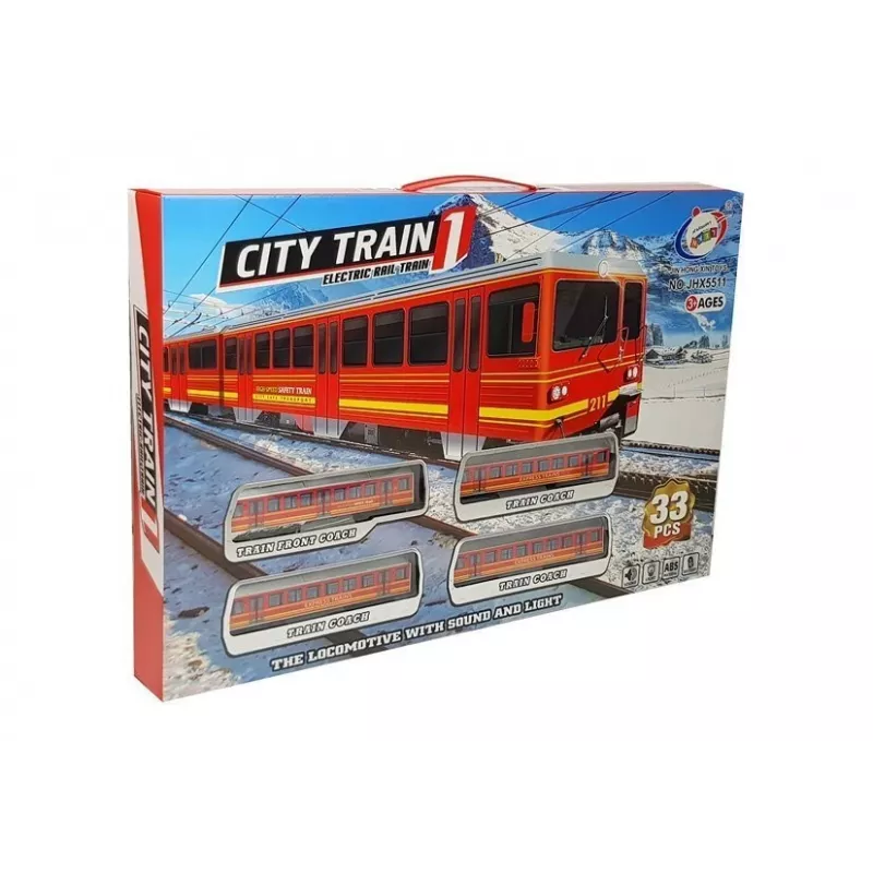 LEAN TOYS Vláčiková trať batérie 33 dielov