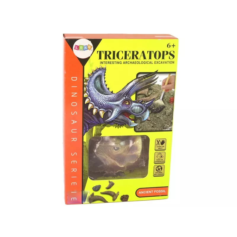 LEAN TOYS Triceratops dinosaurus vykopávacia a vzdelávacia sada