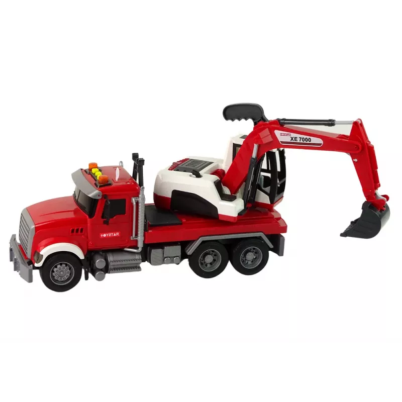 LEAN TOYS Kamión s bagerom traktor bager zvuk svetlo