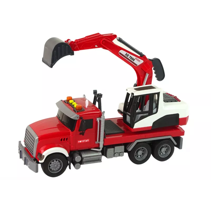 LEAN TOYS Kamión s bagerom traktor bager zvuk svetlo