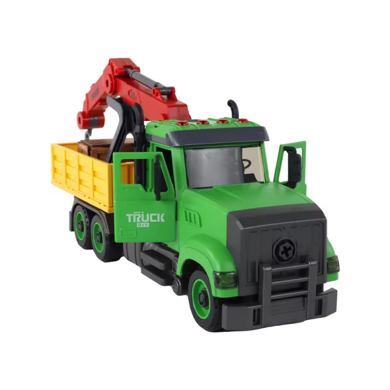 LEAN TOYS Vozidlo sklápací žeriav na skrutkovanie a odskrutkovanie DIY