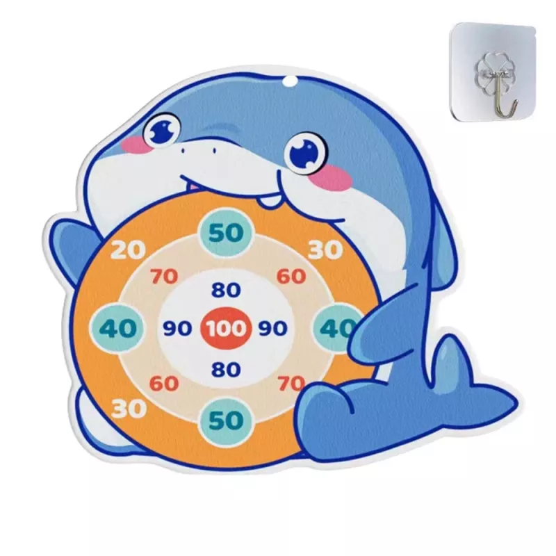 LEAN TOYS velcro guľová pištoľ s látkovým terčom veľryba modrá