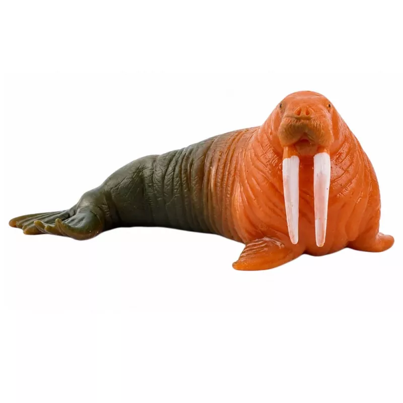 LEAN TOYS mrož gumená figúrka naťahovacia realistický morský cicavec 13 cm