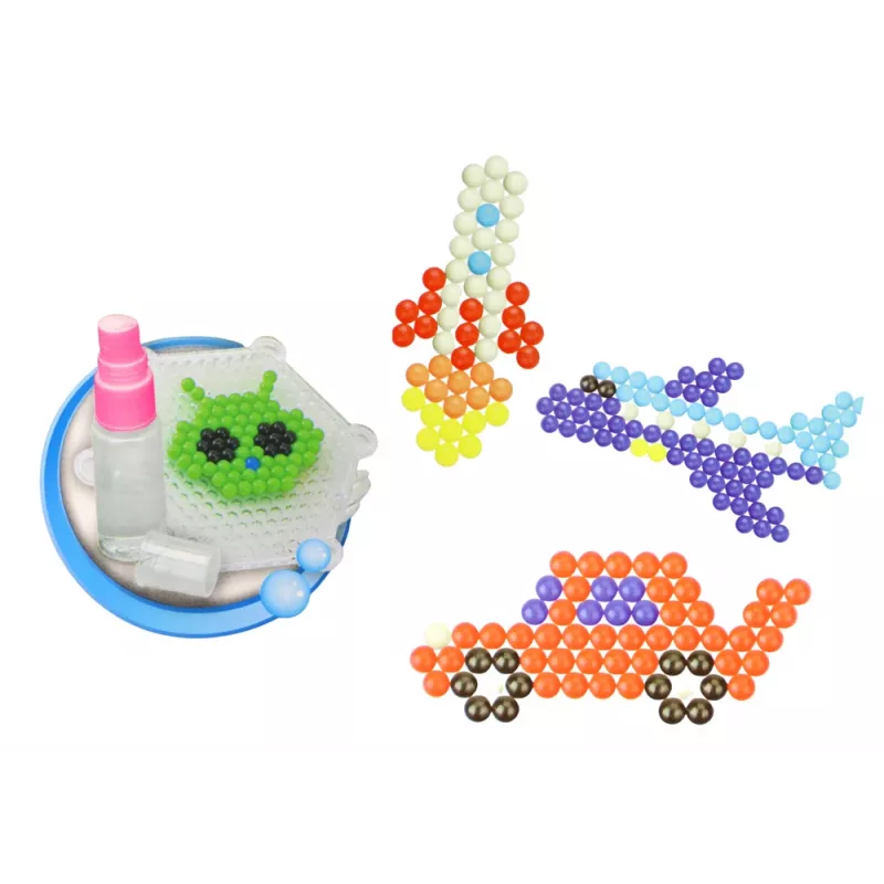 LEAN TOYS Sada vodných korálok DIY Magické korálky 8 farieb Dopravné prostriedky