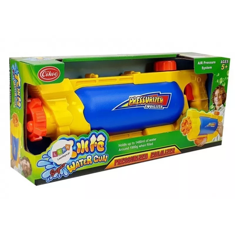 LEAN TOYS Vodná pištoľ 1450 ml žlto-modrá