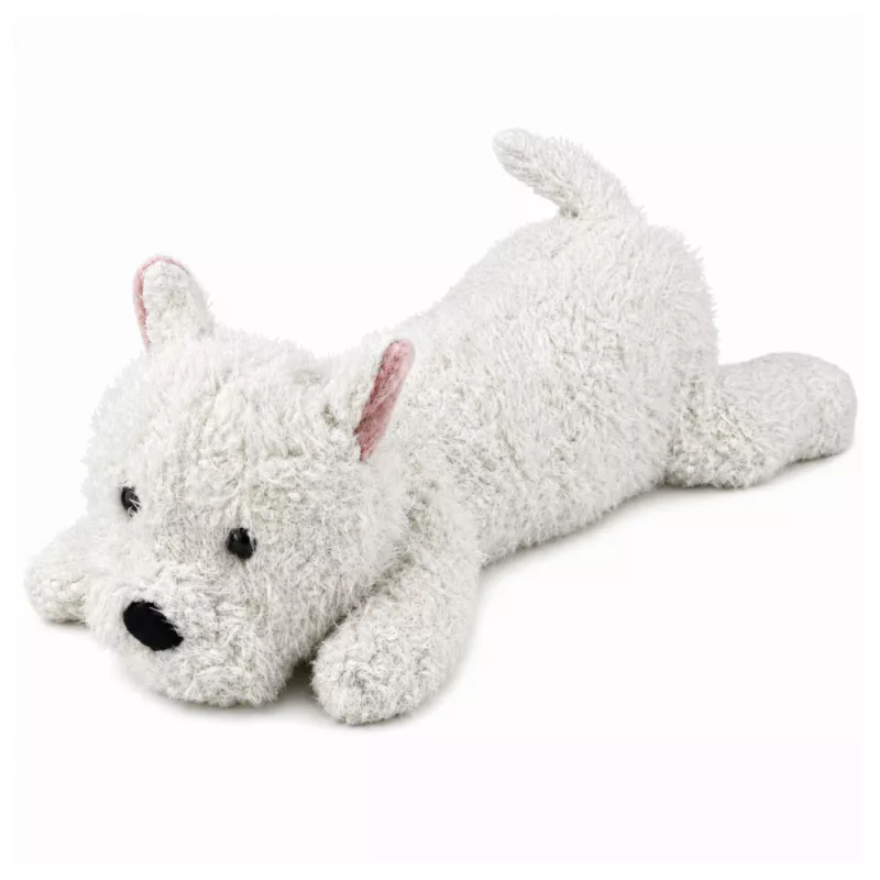 LEAN TOYS West Highland White Terrier plyšový pes plyšová hračka, biela, 40 cm