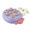 LEAN TOYS Whac-A-Mole fialová arkádová hra zajac na mrkvy