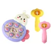 LEAN TOYS Whac-A-Mole fialová arkádová hra zajac na mrkvy