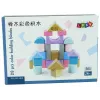 LEAN TOYS drevené kocky pastelové farby 28 dielov hrad