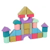 LEAN TOYS drevené kocky pastelové farby 28 dielov hrad