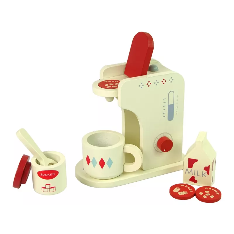 LEAN TOYS Drevené príslušenstvo kávovaru kuchyňa pre deti