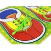 LEAN TOYS Drevená hračka na učenie šnurovania