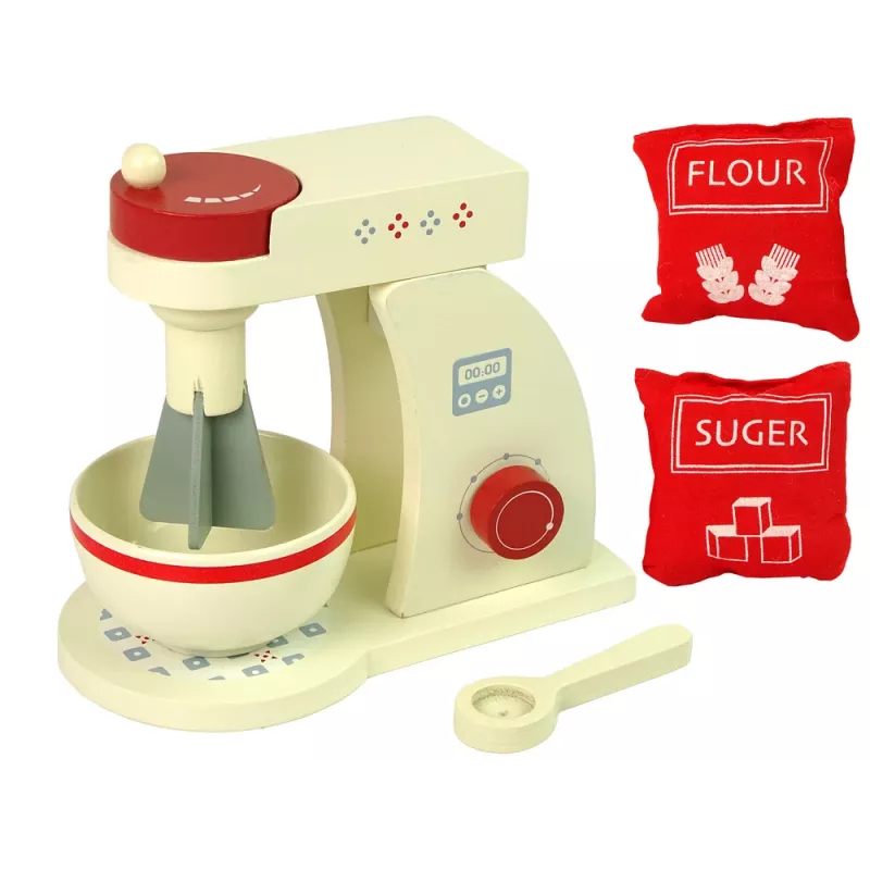 LEAN TOYS Drevený kuchynský robot mixér príslušenstvo pre deti