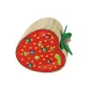 LEAN TOYS Drevená jahoda Chyť červa Magnetická hra