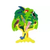 LEAN TOYS drevený strom vtáky papagáje DIY drevené puzzle bloky