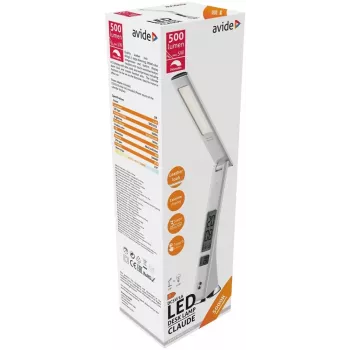 Avide LED stolná lampa Business Claude Calendar biela 5W