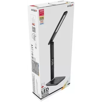 Avide LED stolná lampa kancelária kalendár čierna 6W 350lm