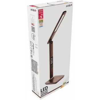 Avide LED stolná lampa kancelária kalendár hnedá 6W 350lm